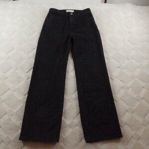 Abercrombie & Fitch 90s Relaxed Jean Womens 26 High Rise Black Rigid Denim